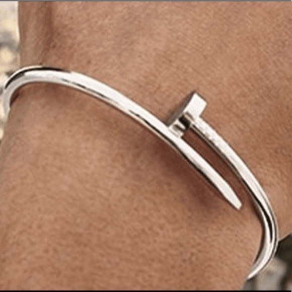 Men’s Gift  18k Nail Cuff Screw Bracelet Bangle - Picture 4 of 5